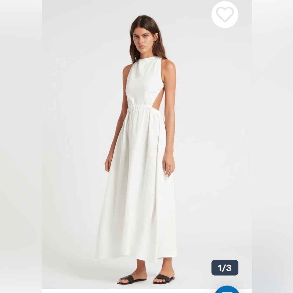 SIR the label Women’s White Alena Cross Over Maxi Dress. Sz 0